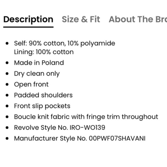 IRO Shavani open jacket dark red tweed boucle Size 38 Size 4 - Picture 6 of 9